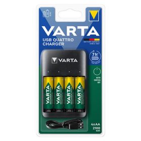   Akkutöltő Varta Value USB Quattro + 4db AA 2100 mAh akkumulátor