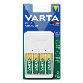 Akkutöltő Varta PLUG + 4 x 2100 mAh (R2U) AA
