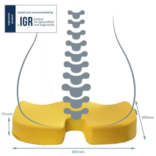 Ülőpárna ortopédiai Leitz Cosy Ergo meleg sárga