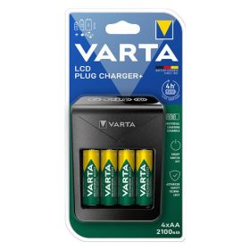 Akkumulátor töltő Varta LCD Plug + 4 x 2100mAh R2U AA