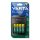 Akkumulátor töltő Varta LCD Plug + 4 x 2100mAh R2U AA