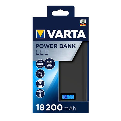 Hordozható akkumulátor VARTA "LCD Powerbank" 18200 mAh