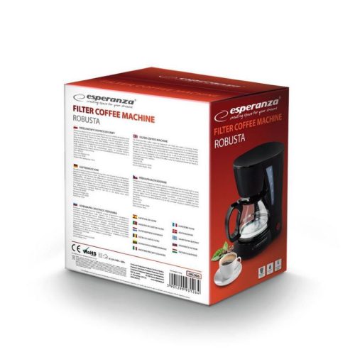 Kávéfőző Esperanza Robusta filteres 0.6 liter, fekete
