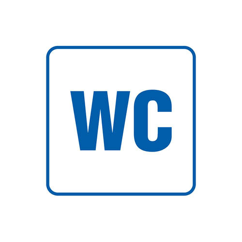 Piktogram WC, 105 x 105 mm, TDC