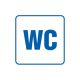 Piktogram WC, 105 x 105 mm, TDC