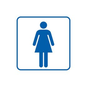 Piktogram női WC, 105 x 105 mm, TDC
