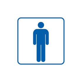 Piktogram férfi WC, 105 x 105 mm, TDC