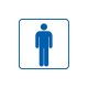 Piktogram férfi WC, 105 x 105 mm, TDC
