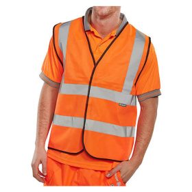 Jelzőmellény Beeswift, két csíkos, M, narancs