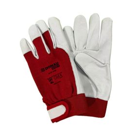 Kesztyű tépőzáras mandzsettával, 9-es méret, piros