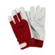 Kesztyű tépőzáras mandzsettával, 10-es méret, piros, 12 pár/csomag