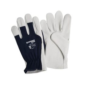 Kesztyű gumírozott mandzsettával, 9-es méret, kék