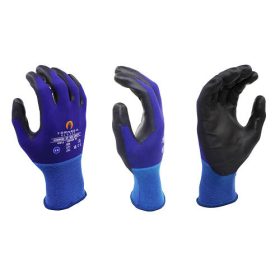   Kesztyű kötött-mártott, Contour Air, szöszmentes, autóipari-raktári, 10-es méret, kék