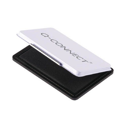 Bélyegzőpárna Q-CONNECT 90 x 55 mm fekete