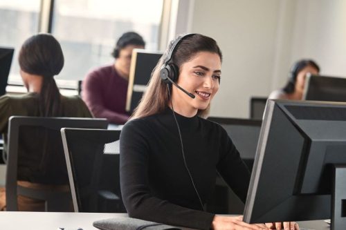 Fejhallgató mikrofonnal Jabra EVOLVE2 30 MS sztereó