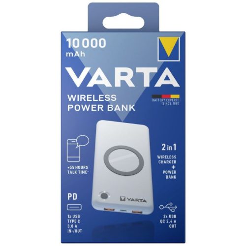 Hordozható akkumulátor VARTA Portable Wireless Power Bank 10000mAh 57913101111