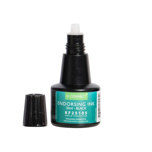 Bélyegzőfesték Q-Connect, 30 ml, fekete