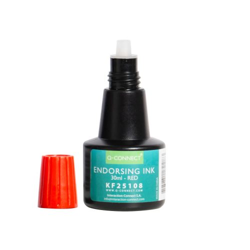 Bélyegzőfesték Q-Connect, 30 ml, piros