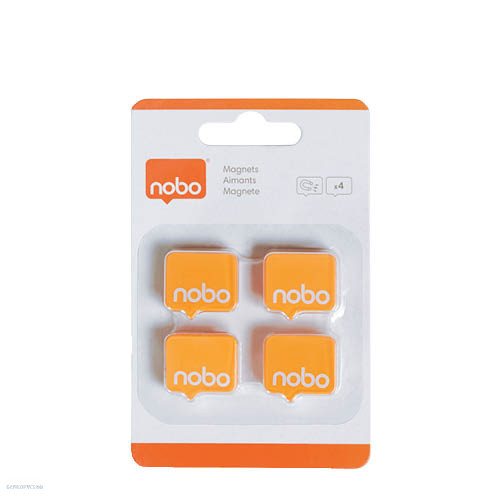 Mágnes fehértáblához 18x22mm narancs NOBO