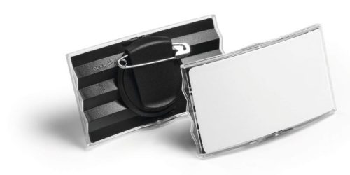 Névkitűző DURABLE ACRYL 40x75 mm kombi klippel 812858