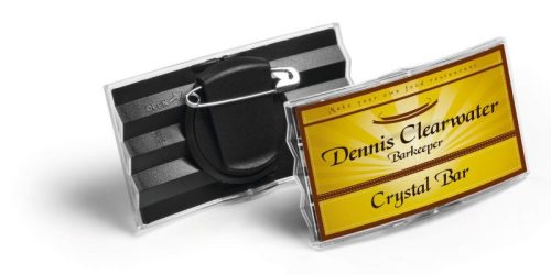 Névkitűző DURABLE ACRYL 40x75 mm kombi klippel 812858