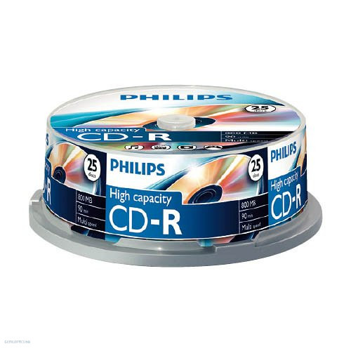 CD-R Philips írható 52x hengeres (25 db) 80CB*25