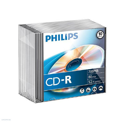 CD-R Philips írható 52x slim