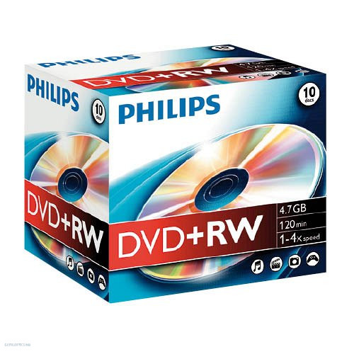 DVD+RW Philips újraírható 4x 4,7GB