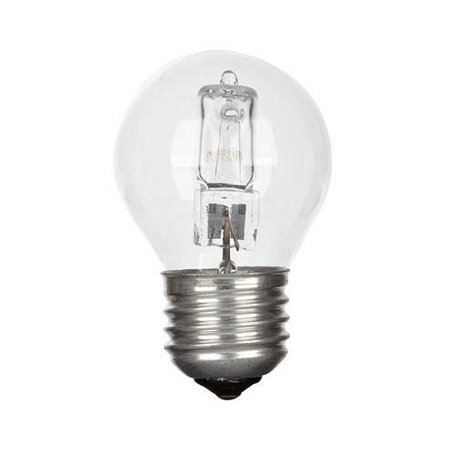 Izzó halogén E27, gömb, 30W, 230V, GE