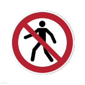   Piktogram "Nincs gyalogos forgalom" P004 ISO 7010 szerint 173203