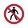 Piktogram "Nincs gyalogos forgalom" P004 ISO 7010 szerint 173203