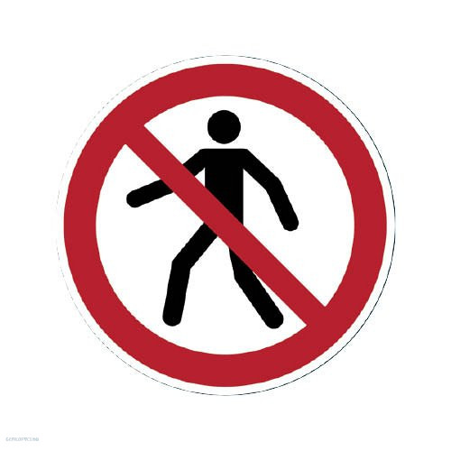 Piktogram "Nincs gyalogos forgalom" P004 ISO 7010 szerint 173203