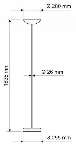Lámpa álló halogén MAULsky, fekete