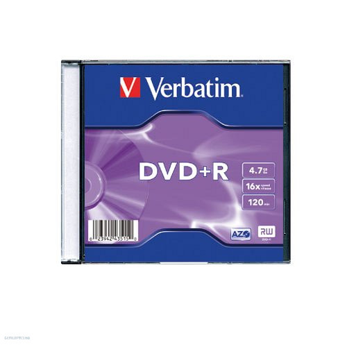 DVD-R Verbatim 4,7GB 16x vékony tokban 43547