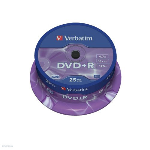 DVD-R Verbatim 4,7GB 16x 25db/henger 43522