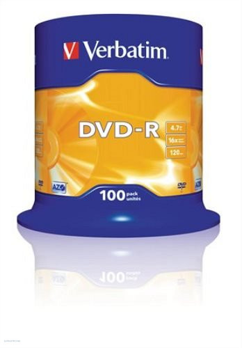 DVD-R Verbatim 4,7GB 16x 100 db/henger