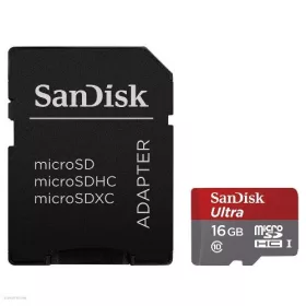   Memóriakártya SanDisk Micro SDHC Ultra 16GB + adapter Class10, A1+Android APP
