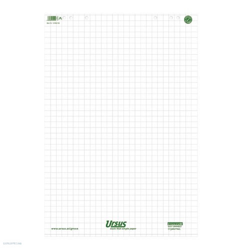 Flipchart papír kockás 68x99cm 80g 20lap/tömb újrahasznosított papírból