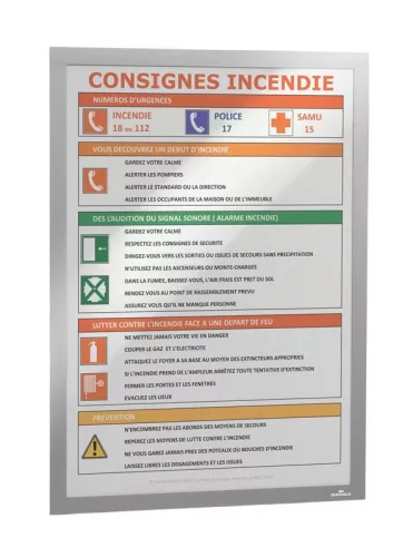 Infokeret Duraframe, A/3, öntapadó mágneses kerettel, 2 darab/csomag, ezüst