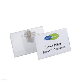 Névkitűző Durable 54x90 mm tű+csipesz 8101
