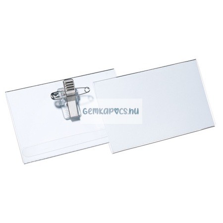 Névkitűző Durable 54x90 mm tű+csipesz 8101