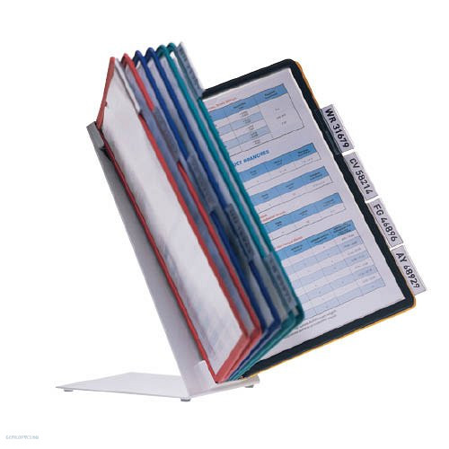 Bemutatótáblatartó 10 panellel asztali Durable Vario 5570