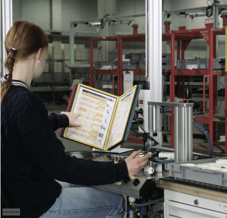 Bemutatótáblatartó 10 panellel asztali Durable Vario 5570