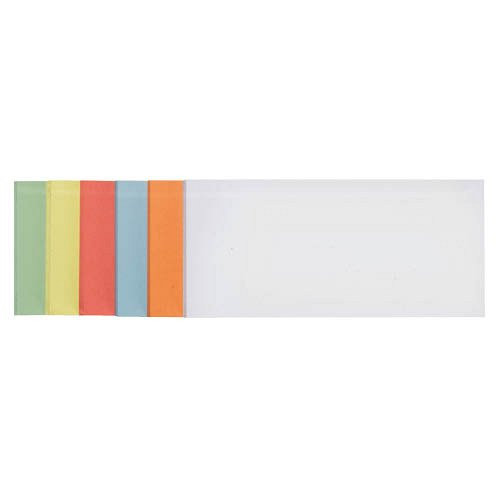 Moderációs kártya téglalap 205x95 mm elektrosztatikus 100DB vegyes színek