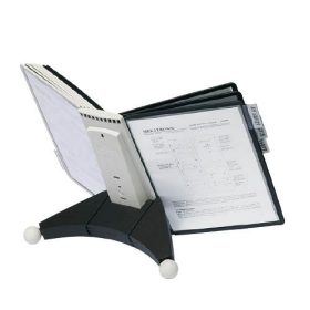   Bemutatótábla tartó asztali DURABLE SHERPA 10 db panellel /fekete piros