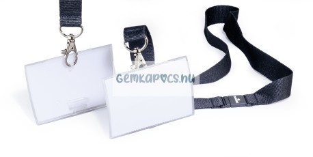 Névkitűző Durable CLICK FOLD 54x90 mm textilszalaggal 821719