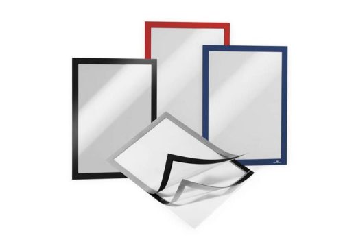 Infokeret A/4 DURAFRAME® öntapadós hátlap, mágneses előlap kék