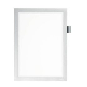   Infokeret A/4 DURAFRAME® NOTE öntapadós hátlap, mágneses előlap ezüst