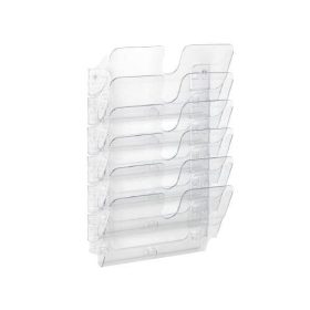   Prospektustartó A/4 fali fekvő, 6 részes DURABLE FLEXIPLUS átlátszó