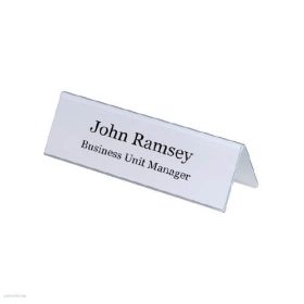 Névtábla tartó asztali 61x210 mm, Durable 805219